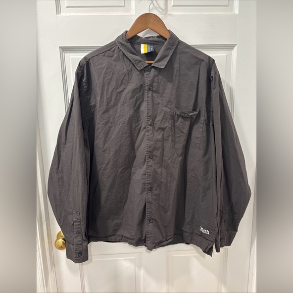 Kith Other - Kith Thompson Camp Collar Shirt XL KH030043 21SS Kindling Brown Overshirt Rare